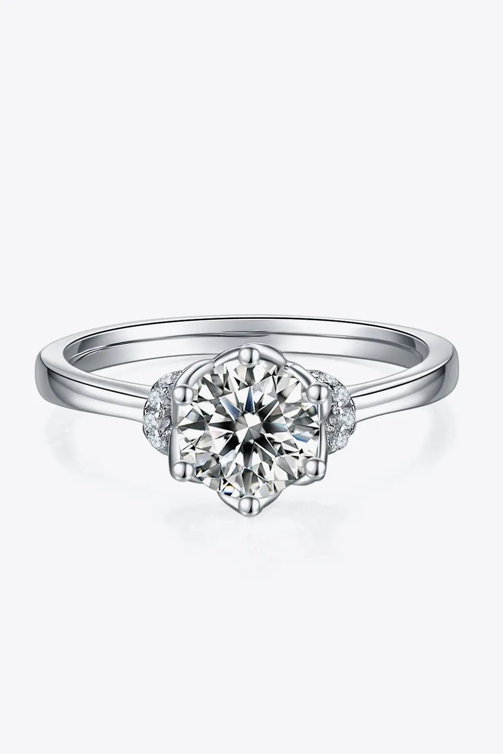 bague en moissanite 1 carat - Argent Sterling - Ayida Moissanite