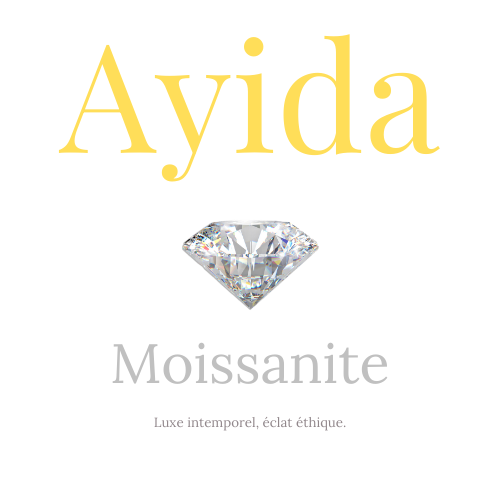 Logotipo de joyería Ayida Moissanite / Lujo atemporal, brillo ético