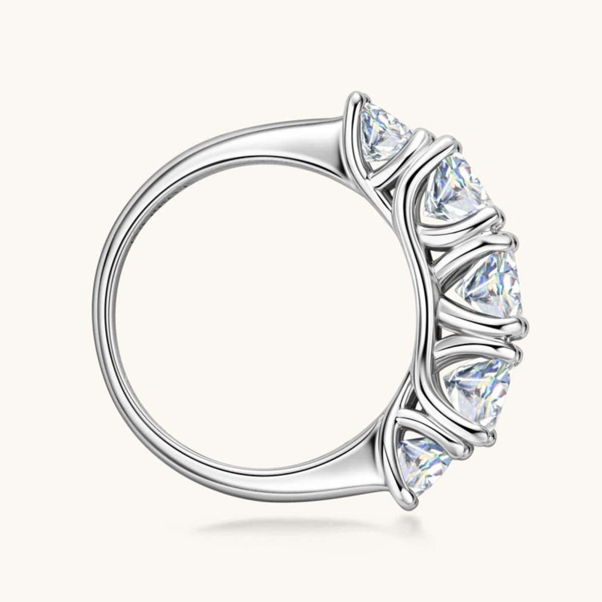 Bague en Argent Sterling 925 avec Moissanite de 3,6 Carats - Ayida Moissanite