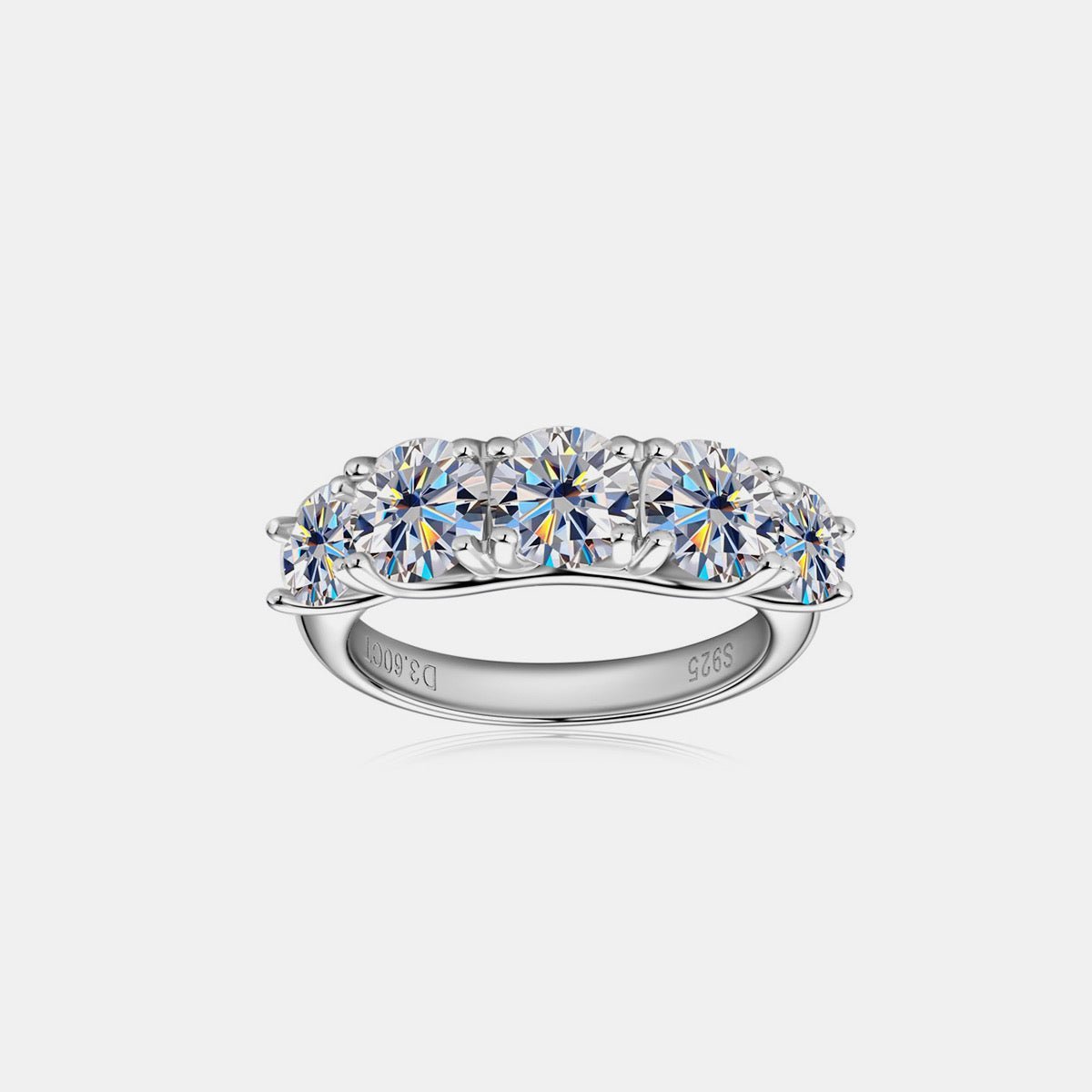 Bague en Argent Sterling 925 avec Moissanite de 3,6 Carats - Ayida Moissanite