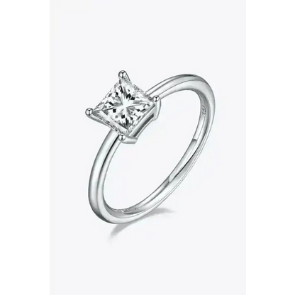 1 Carat Moissanite 925 Sterling Silver Solitaire Ring - Ayida Moissanite