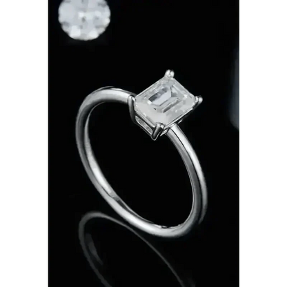 1 Carat Moissanite 925 Sterling Silver Solitaire Ring - Ayida Moissanite