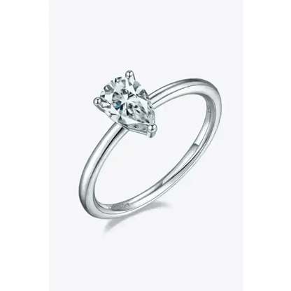 1 Carat Moissanite 925 Sterling Silver Solitaire Ring - Ayida Moissanite