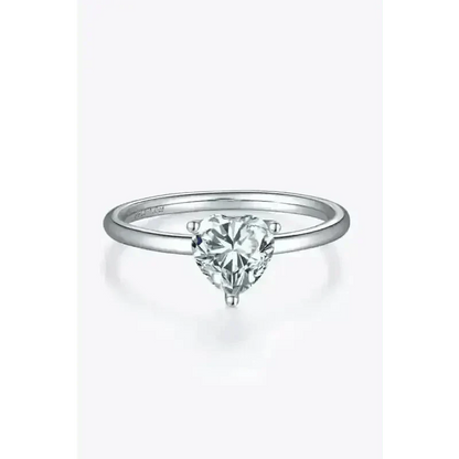 1 Carat Moissanite 925 Sterling Silver Solitaire Ring - Ayida Moissanite