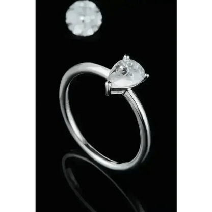 1 Carat Moissanite 925 Sterling Silver Solitaire Ring - Ayida Moissanite