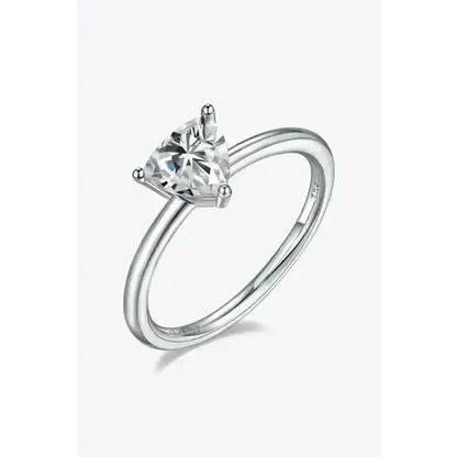 1 Carat Moissanite 925 Sterling Silver Solitaire Ring - Ayida Moissanite