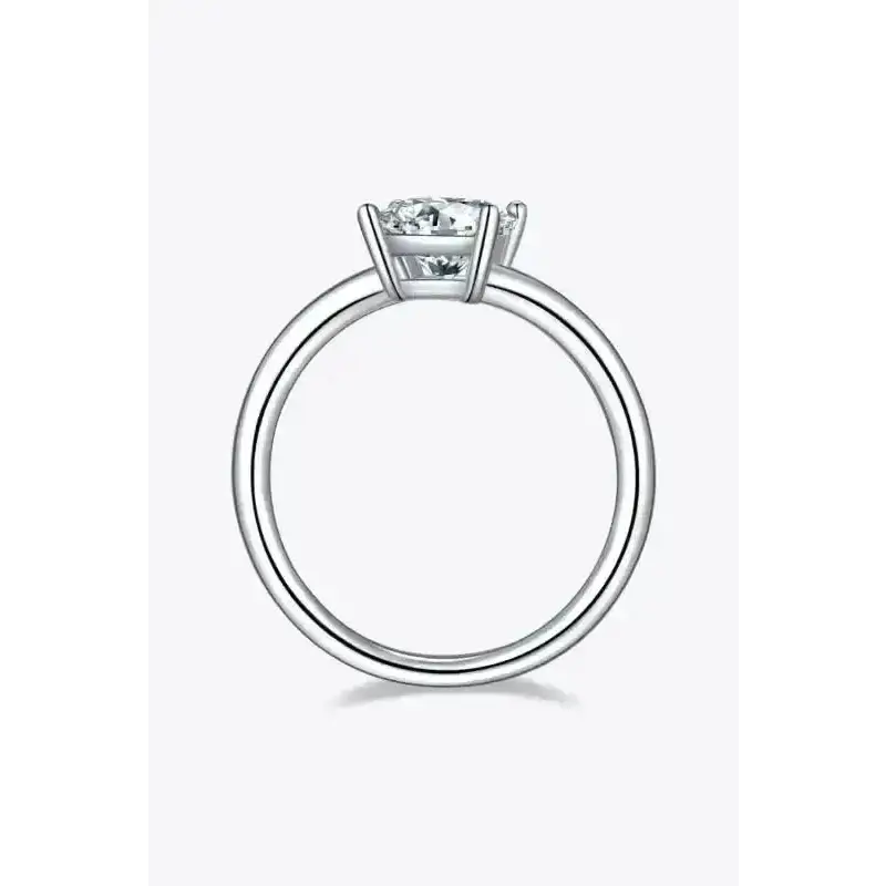 1 Carat Moissanite 925 Sterling Silver Solitaire Ring - Ayida Moissanite