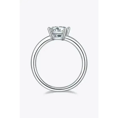 1 Carat Moissanite 925 Sterling Silver Solitaire Ring - Ayida Moissanite