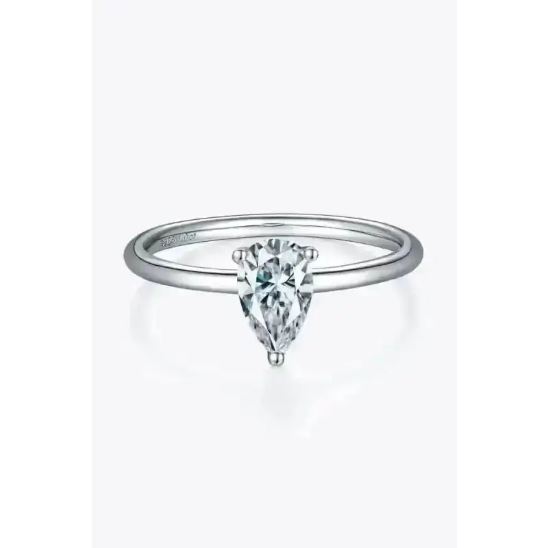 1 Carat Moissanite 925 Sterling Silver Solitaire Ring - Ayida Moissanite