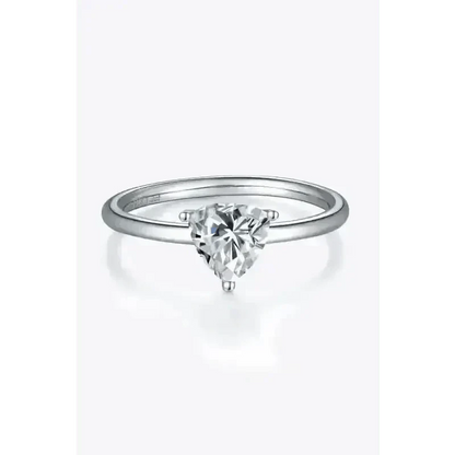 1 Carat Moissanite 925 Sterling Silver Solitaire Ring - Ayida Moissanite