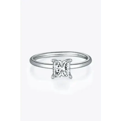 1 Carat Moissanite 925 Sterling Silver Solitaire Ring - Ayida Moissanite