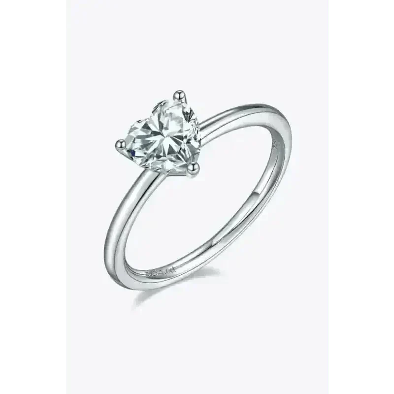 1 Carat Moissanite 925 Sterling Silver Solitaire Ring - Ayida Moissanite