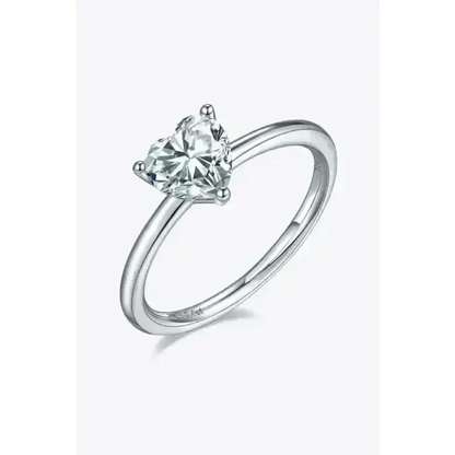 1 Carat Moissanite 925 Sterling Silver Solitaire Ring - Ayida Moissanite