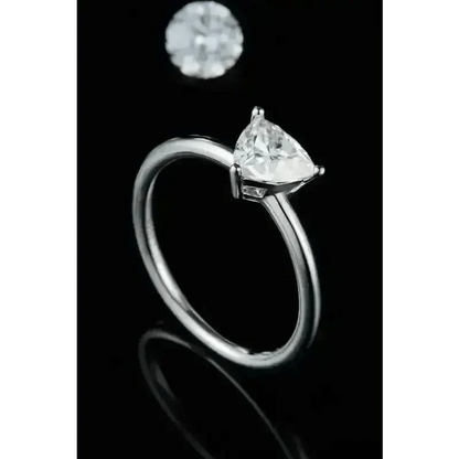 1 Carat Moissanite 925 Sterling Silver Solitaire Ring - Ayida Moissanite