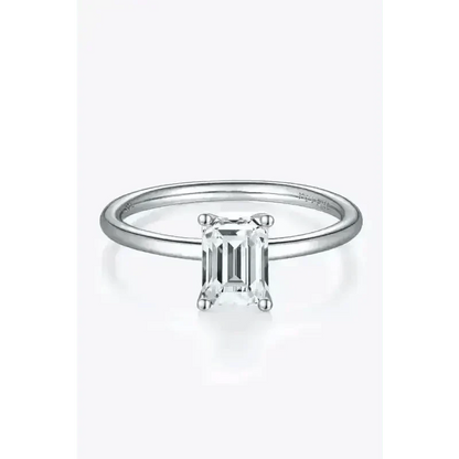 1 Carat Moissanite 925 Sterling Silver Solitaire Ring - Ayida Moissanite