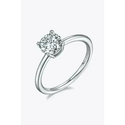 1 Carat Moissanite 925 Sterling Silver Solitaire Ring - Ayida Moissanite