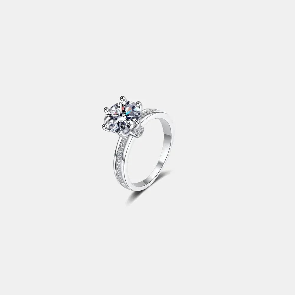 3 Carat Moissanite 925 Sterling Silver Ring - Ayida Moissanite