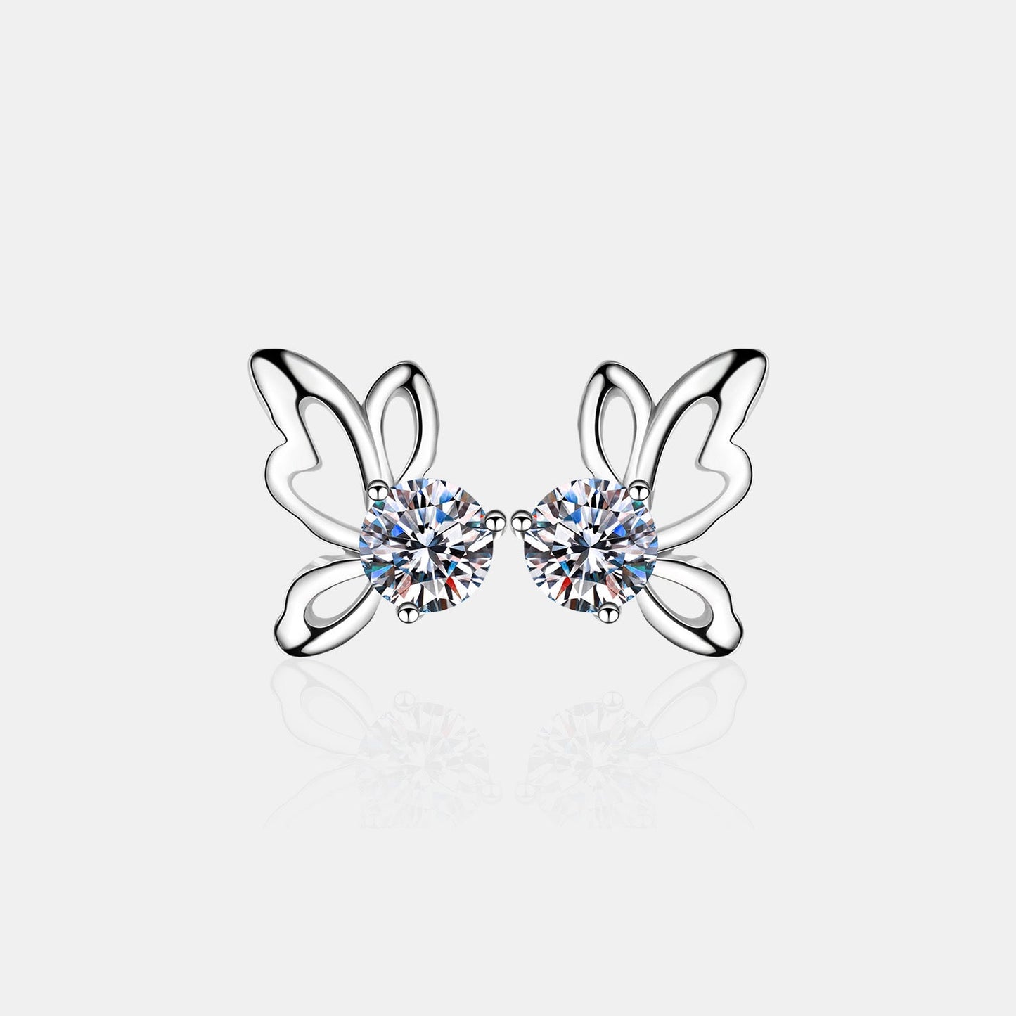 Boucles D'Oreilles Papillon En Moissanite 1 Carat - Ayida Moissanite