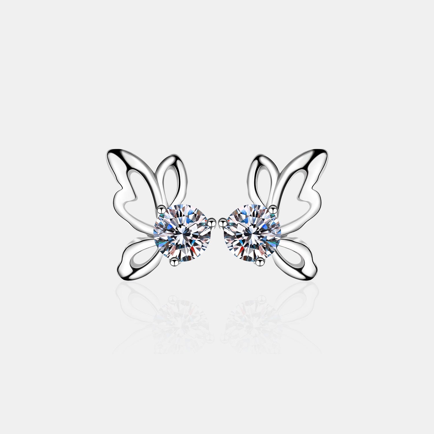 Boucles D'Oreilles Papillon En Moissanite 1 Carat - Ayida Moissanite