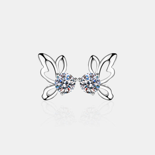 Boucles D'Oreilles Papillon En Moissanite 1 Carat - Ayida Moissanite