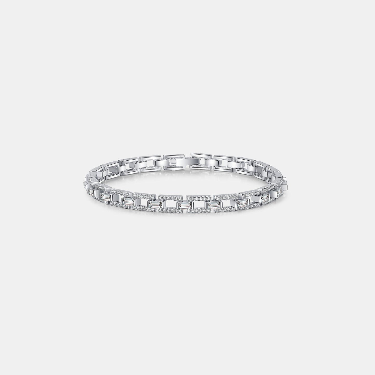 Bracelet en Argent Sterling 925 avec Moissanite 3.2 Carats - Ayida Moissanite