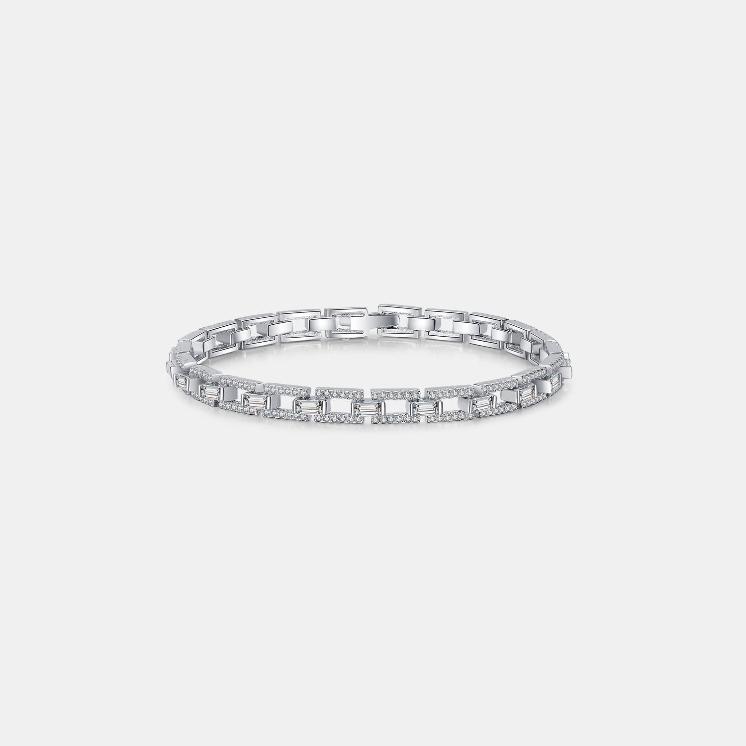 Bracelet en Argent Sterling 925 avec Moissanite 3.2 Carats - Ayida Moissanite