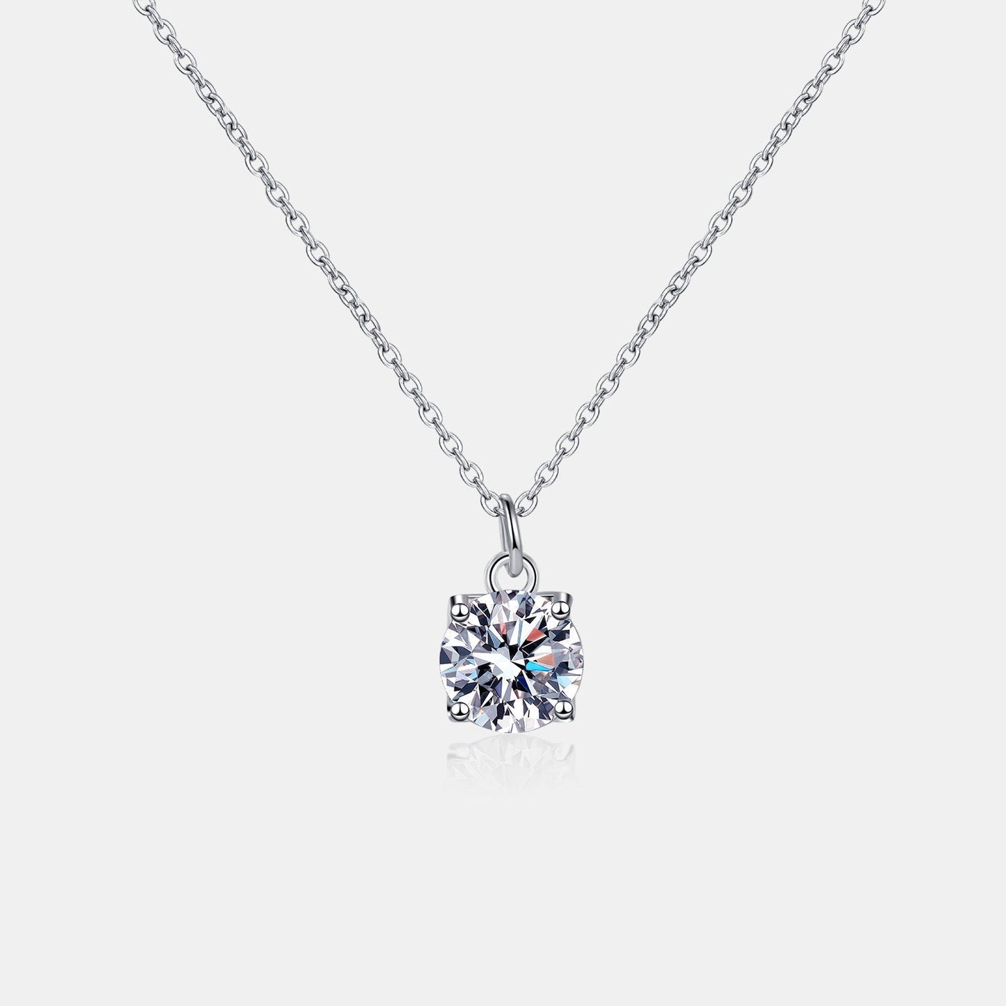 Collier en Moissanite 1 Carat en Argent Sterling Méticuleusement Façonné - Ayida Moissanite