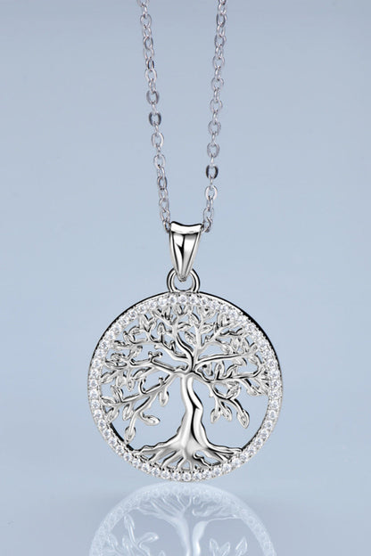 Collier Pendentif Arbre Adored en Moissanite et Argent Sterling 925 - Ayida Moissanite